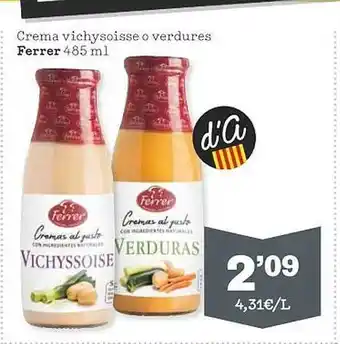 Sorli Crema vichysoisse o verdures ferrer oferta
