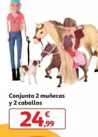 Alcampo Conjunto 2 muñecas y 2 caballos oferta