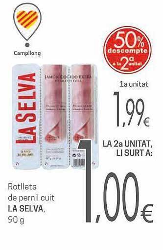 Valvi Supermercats Rotllets de pernil cuit la selva oferta