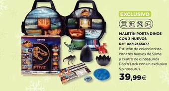 Hipercor Maletín porta dinos con 3 huevos oferta