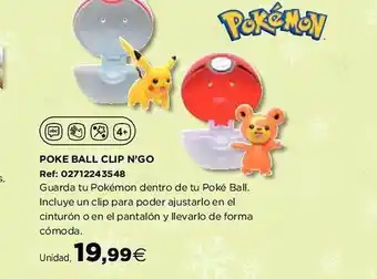 Hipercor Poke ball clip n'go pokémon oferta