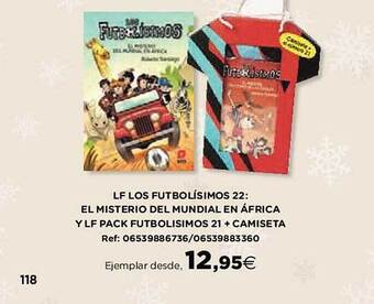 Hipercor Lf los futbolísimos 22: el misterio del mundial en áfrica y lf pack futbolisimos 21 + camiseta oferta