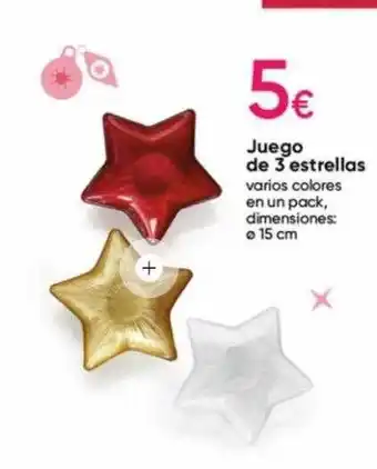 Pepco Juego de 3 estrellas oferta
