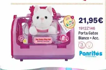 Panre Porta gatos blanco + acc. oferta