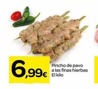 Dialprix Pincho de pavo a las finas hierbas el kilo oferta