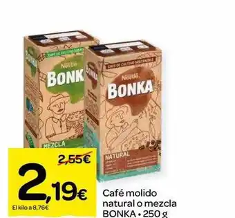 Dialprix Café molido natural o mezcla bonka oferta