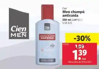 Lidl Cien men champú anticaida oferta