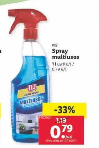 Lidl W5 spray multiusos oferta
