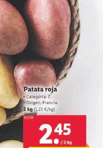 Lidl Patata roja oferta