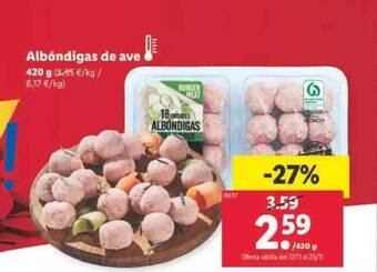 Lidl Albóndigas de ave oferta