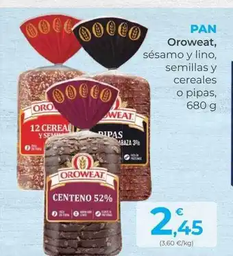 SPAR Gran Canaria Pan oroweat sésamo y lino semillas y cereales o pipas oferta