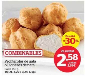 La Sirena 2a unitat -30% profiteroles de nata o lioneses de nata oferta
