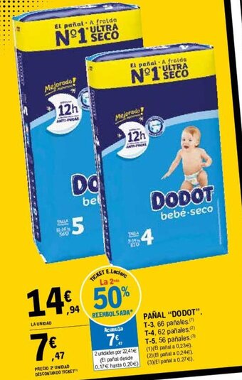 E.Leclerc "Dodot" Pañal oferta