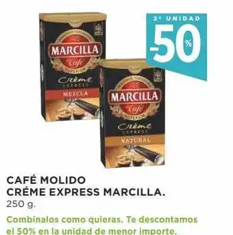 2a unidad -50% café molido crém express marcilla