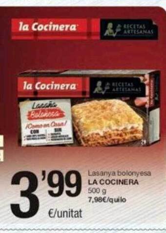 SPAR Fragadis Lasanya bolonyesa la cocinera oferta