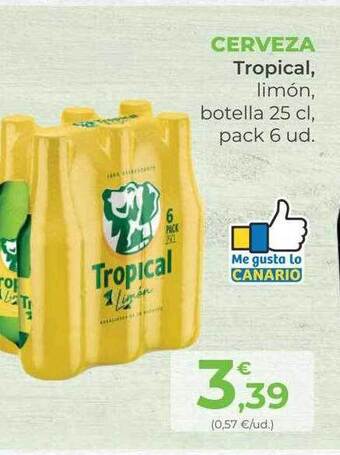 SPAR Gran Canaria Cerveza tropical limon oferta