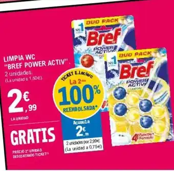 E.Leclerc "Bref Power Activ" Limpia WC oferta