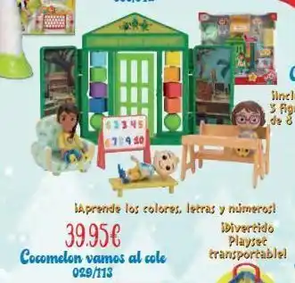 Jugueterías Nikki 39.95€ cocomelon vamos al cole 029/113 ¡aprende los colores, letras y números! ¡divertido playset transportable! oferta