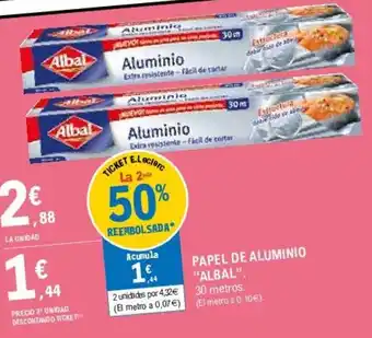 E.Leclerc "Albal" Papel De Alumino 30m oferta