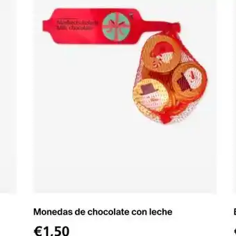 Moneda de chocolates con leche