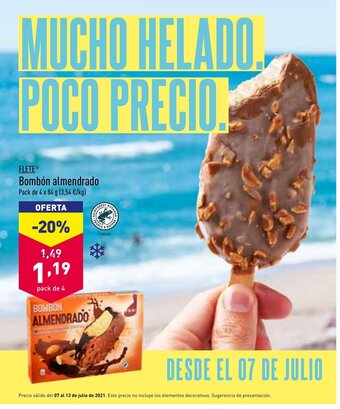 ALDI Flete Bombón almendrado oferta