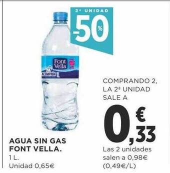 Supercor Exprés 2a unidad -50% agua sin gas font vella oferta