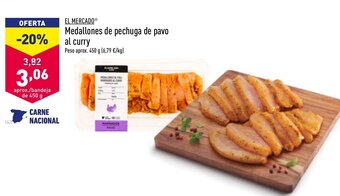 ALDI Medallones de pechuga de pavo al curry oferta