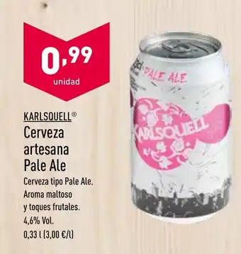 ALDI Karlsquell Cerveza artesana Pale Ale oferta