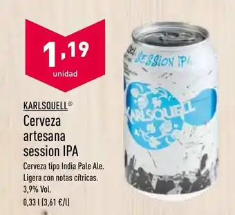 ALDI Karlsquell Cerveza artesana session IPA 0,33L oferta
