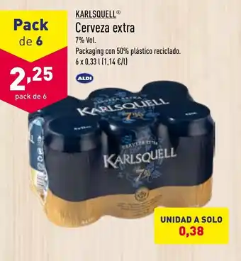 ALDI Karlsquell Cerveza extra 6x0,33l oferta