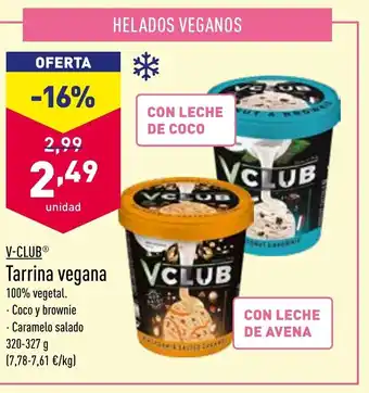 ALDI V-Club Tarrina vegana 320-327g oferta