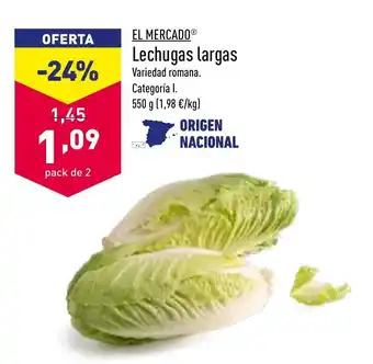 ALDI El Mercado Lechugas largas 550g oferta