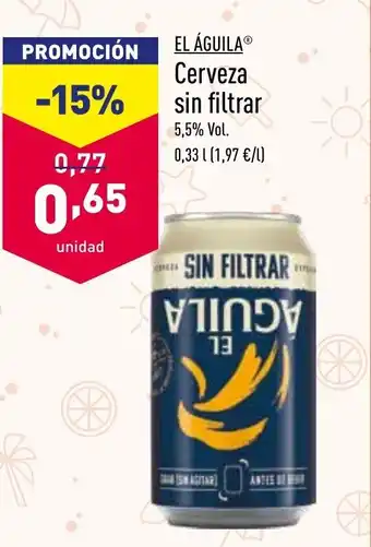 ALDI El Aguila Cerveza sin filtrar 0,33l oferta