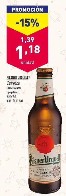 ALDI Pilsener Urquell Cerveza 0,33l oferta