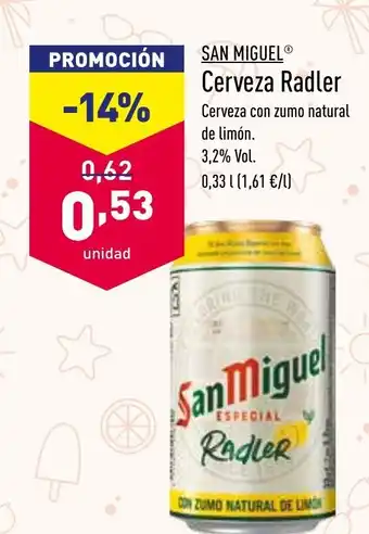 ALDI San Miguel cerveza Radler 0,33l oferta
