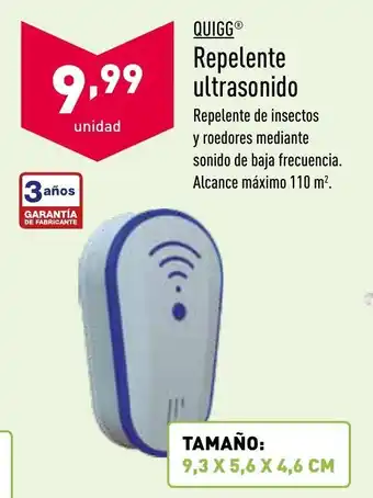 ALDI Quigg Repelente ultrasonido oferta