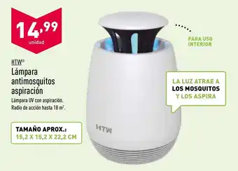ALDI HTW Lámpara antimosquitos aspiración oferta