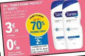 E.Leclerc "Sanex Biome Protect" 0"Zero" 600ml oferta