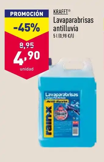 ALDI Krafft Lavaparabrisas antilluvia 5l oferta