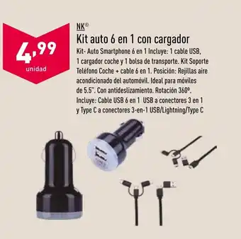 ALDI NK Kit Auto 6 en 1 con cargador oferta