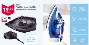 ALDI Quigg Plancha a vapor sin cable oferta