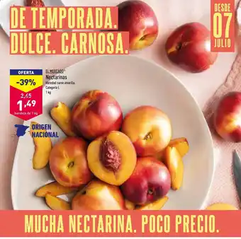 ALDI El Mercado Nectarinas 1kg oferta