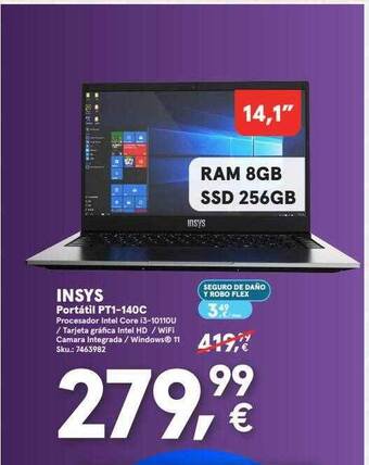 Worten Insys portátil pt1-140c oferta