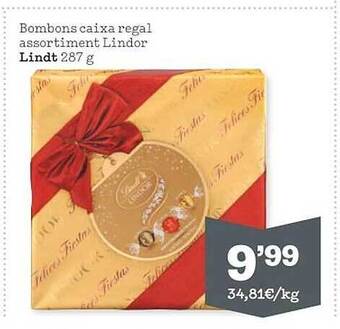 Sorli Bombons caixa regal assortiment lindor lindt oferta