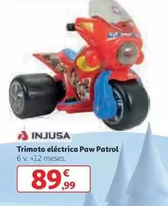 Alcampo Injusa trimoto eléctrica paw patrol oferta