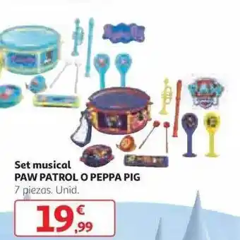 Alcampo Set musical paw patrol o peppa pig oferta