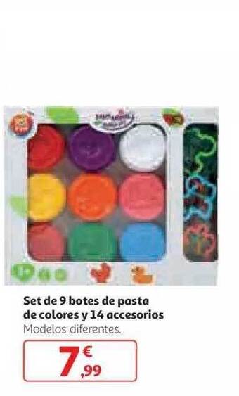 Alcampo Set de 9 botes de pasta de colores y 14 accesorios oferta