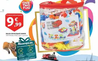 Alcampo One two fun bolsa con bloques junior oferta