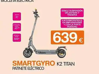 Smartgyro k2 titan patinete eléctrico