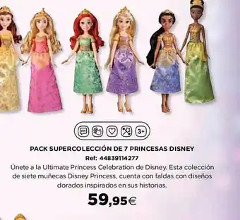 Hipercor Pack supercolección de 7 princesas disney oferta